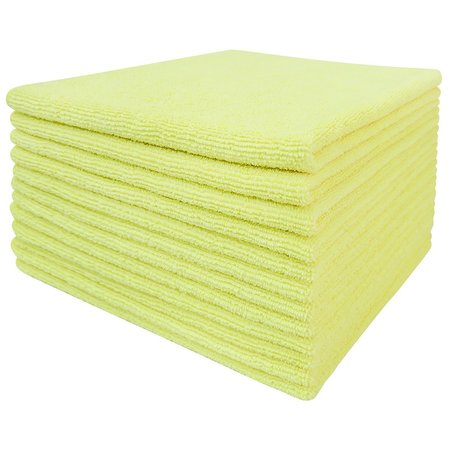 DRI BY TRICOL CLEAN Multi-Purpose Cloth,  Yellow, 300 GSM, 16 x 16 in, 12 PK OJ-HI3E-58FO